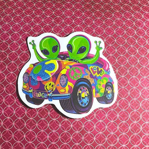 Love Bug Alien ET EBE Traveler Star Person Space People Single Decor Sticker - Picture 1 of 3